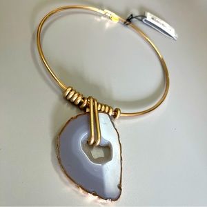 Robert Lee Morris statement necklace with beautiful gold and grey details